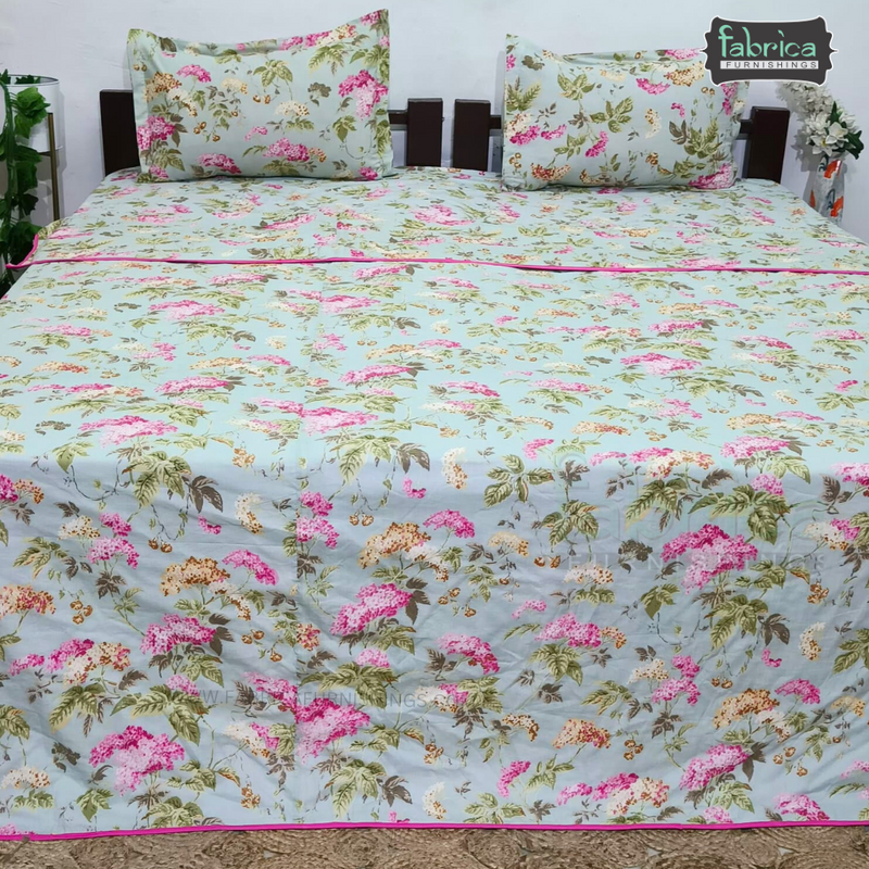 Traditional Anokhi Printed King Size 4 Piece Pure Cotton Bedsheet