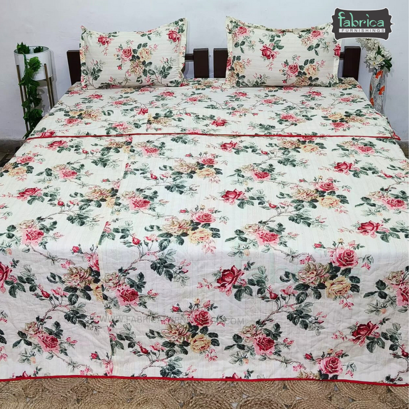 Traditional Anokhi Printed King Size 4 Piece Pure Cotton Bedsheet