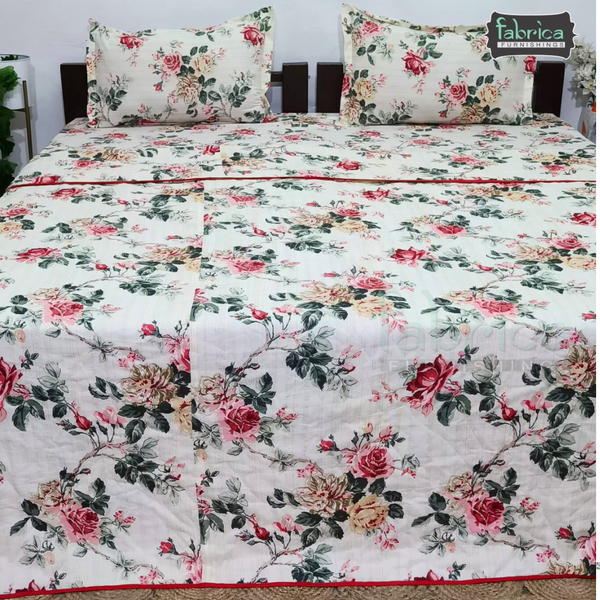 Traditional Anokhi Printed King Size 4 Piece Pure Cotton Bedsheet