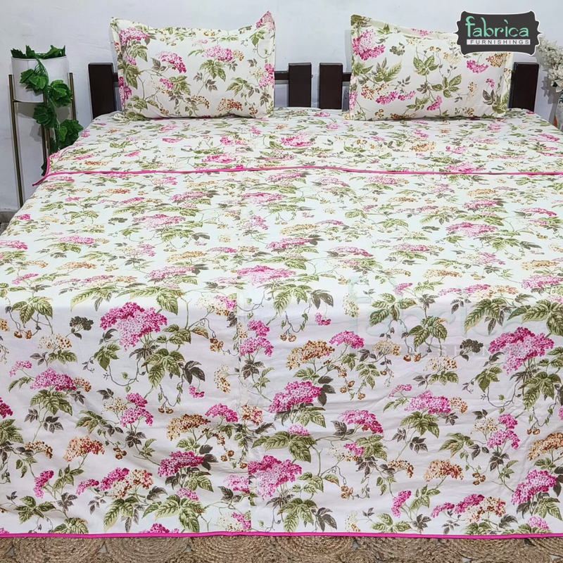 Traditional Anokhi Printed King Size 4 Piece Pure Cotton Bedsheet