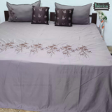 Crown Comfort Superfine Embroidered 5 piece King Size Bed Sheet
