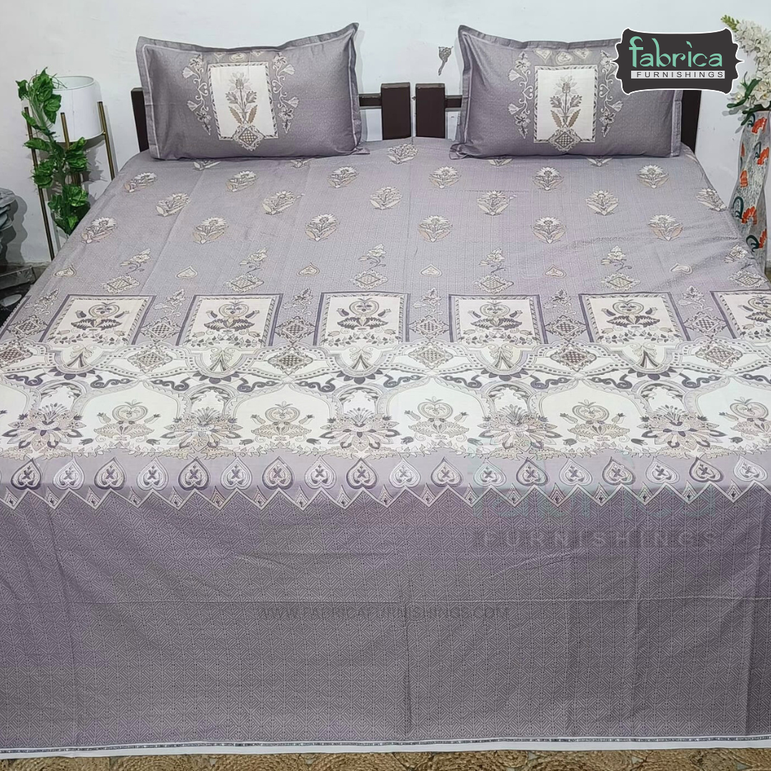 Ethnic Panel  Decor Designer Printed Cotton King Size Bed Sheets
