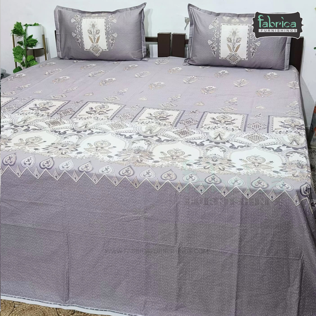 Ethnic Panel  Decor Designer Printed Cotton King Size Bed Sheets