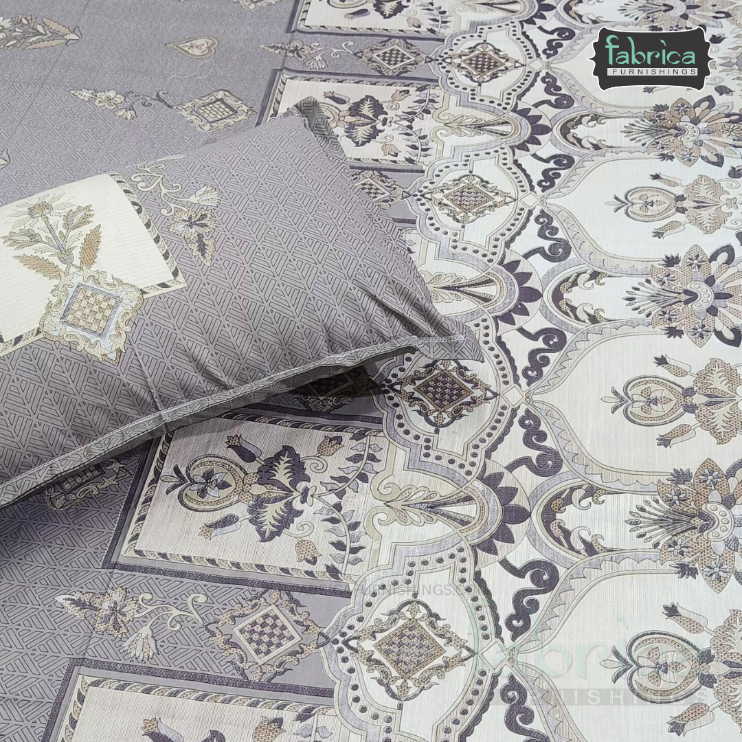 Ethnic Panel  Decor Designer Printed Cotton King Size Bed Sheets