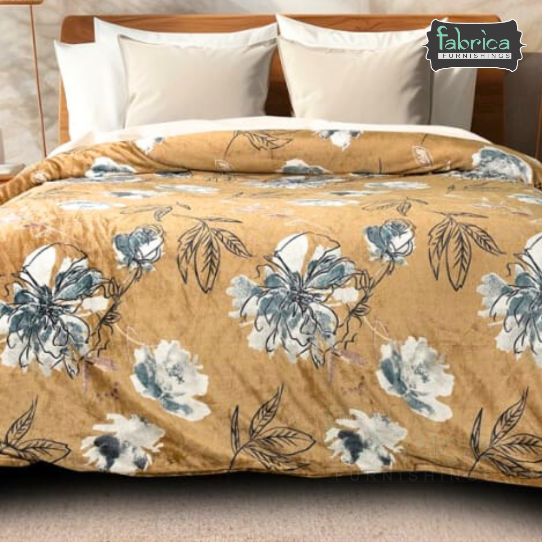 Cherry printed King Size Winter Bedsheet Set