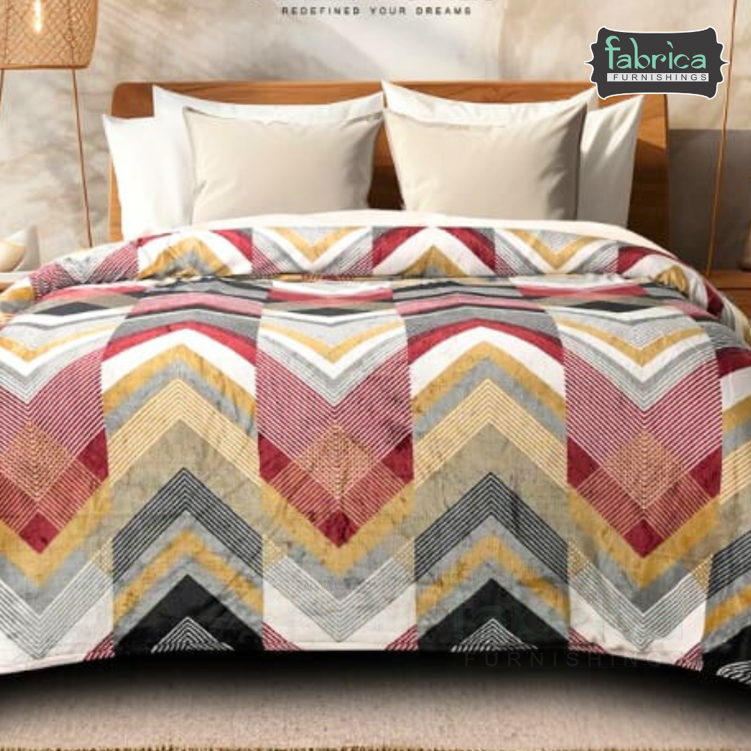 Cherry printed King Size Winter Bedsheet Set