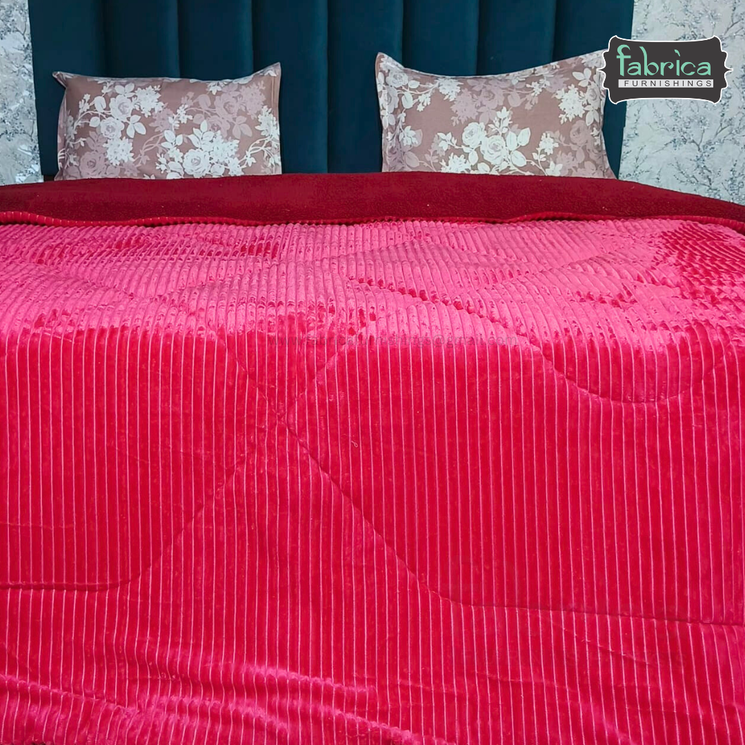 Solid color King Size premium pencil quilted Winter Quilts