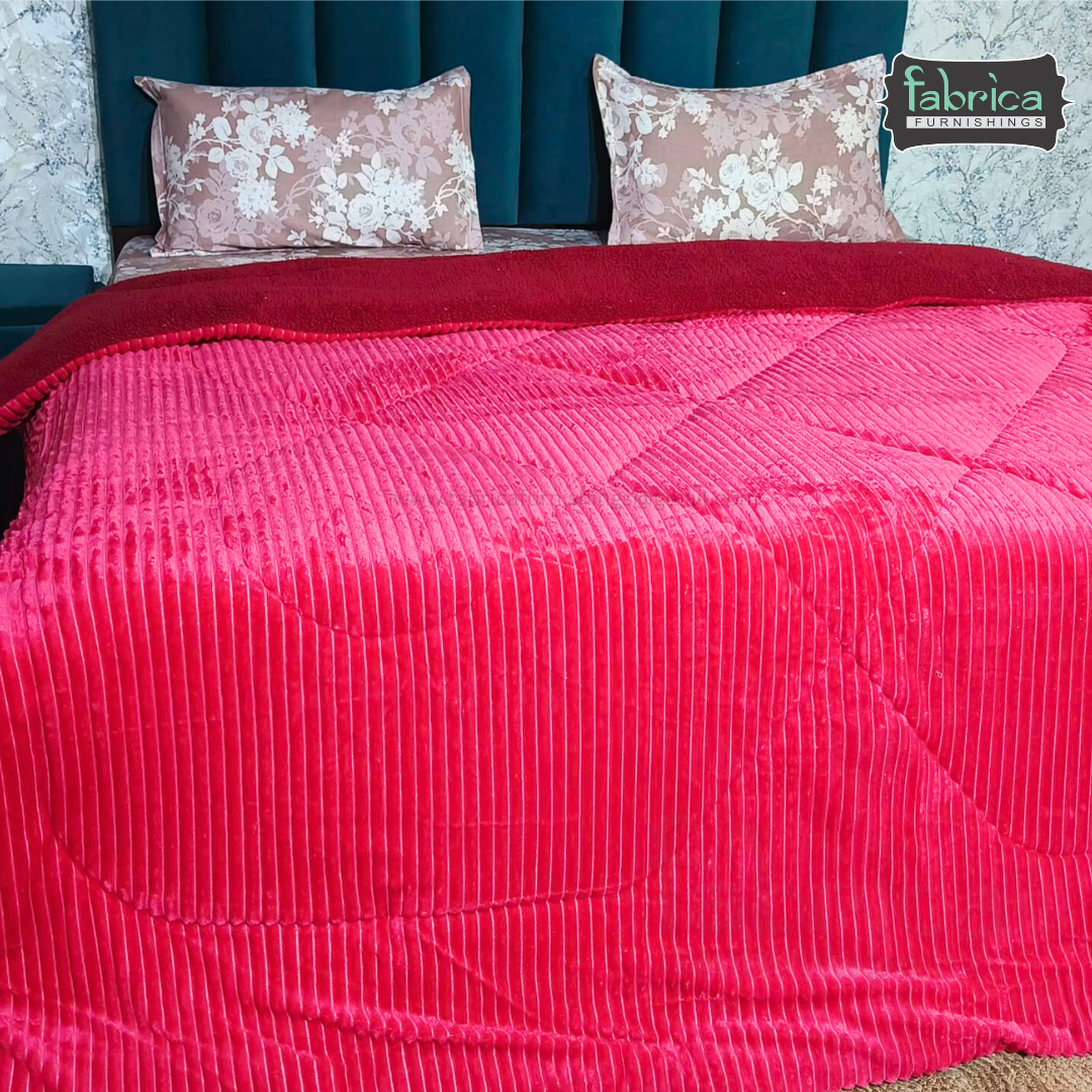 Solid color King Size premium pencil quilted Winter Quilts