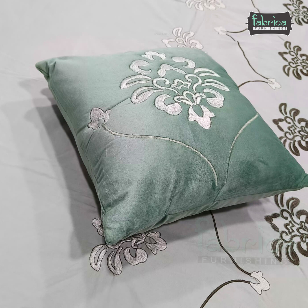 Crown Comfort Superfine Embroidered 5 piece King Size Bed Sheet