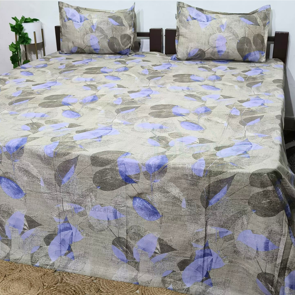 Platinum printed Pure Cotton King Size Bed Sheets
