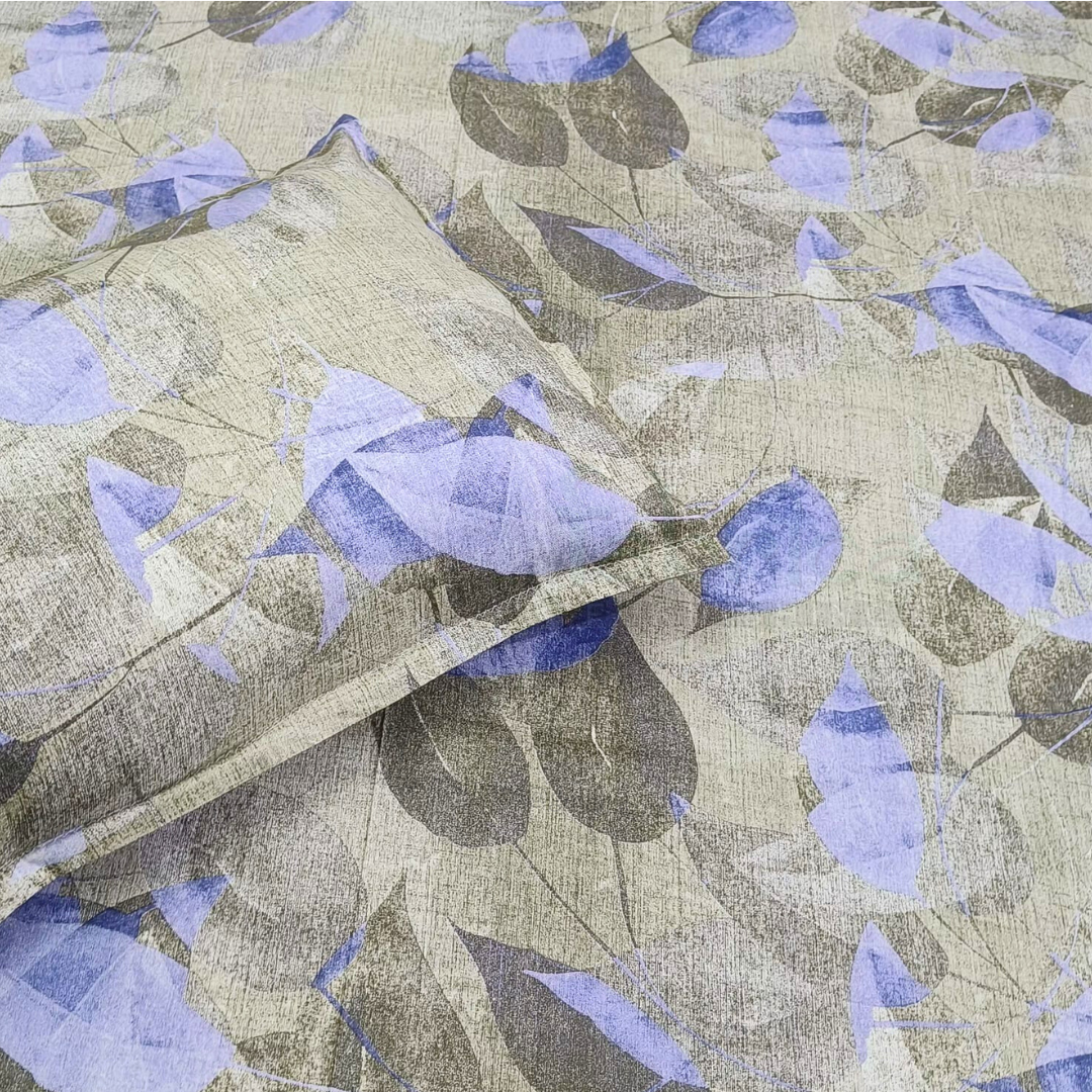 Platinum printed Pure Cotton King Size Bed Sheets