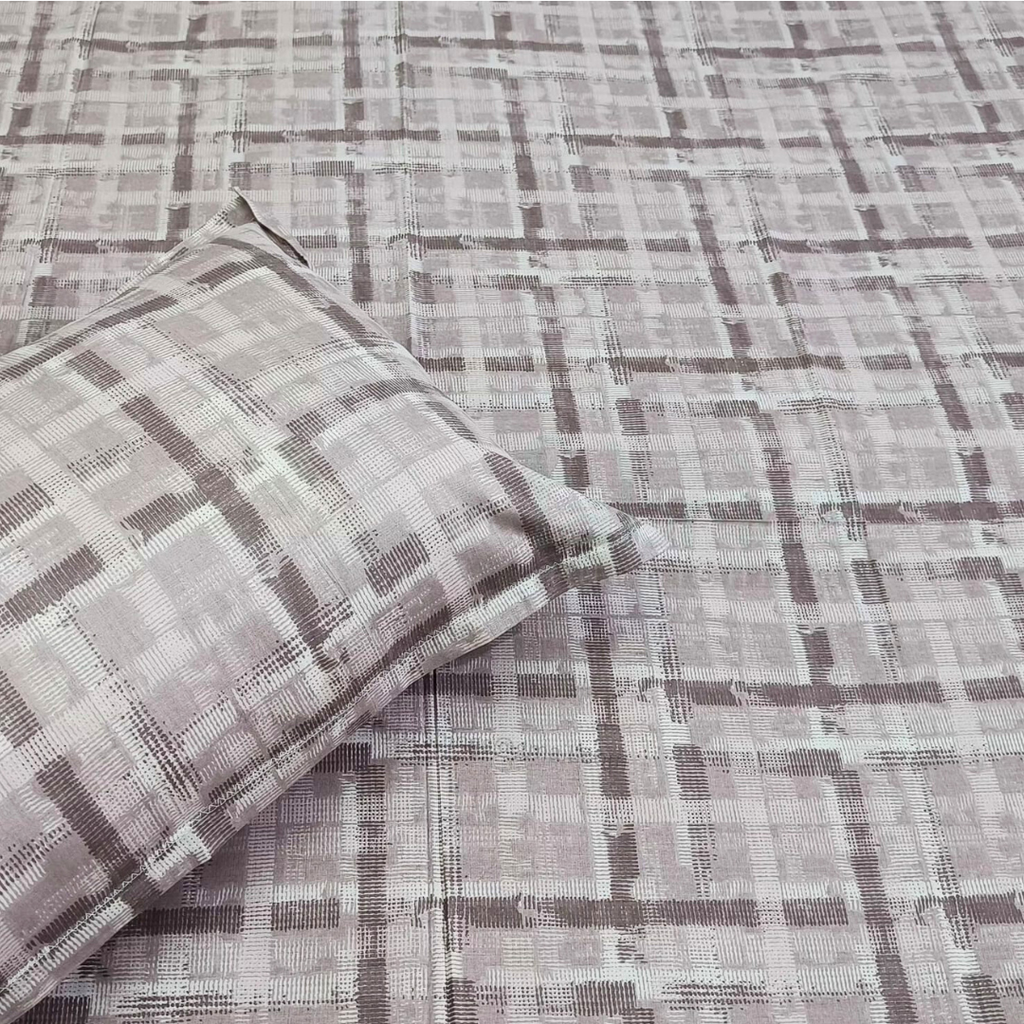 Platinum printed Pure Cotton King Size Bed Sheets