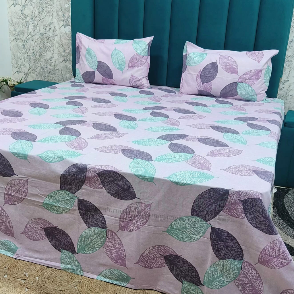 Platinum printed Pure Cotton King Size Bed Sheets