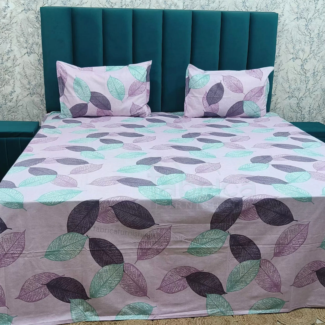 Platinum printed Pure Cotton King Size Bed Sheets