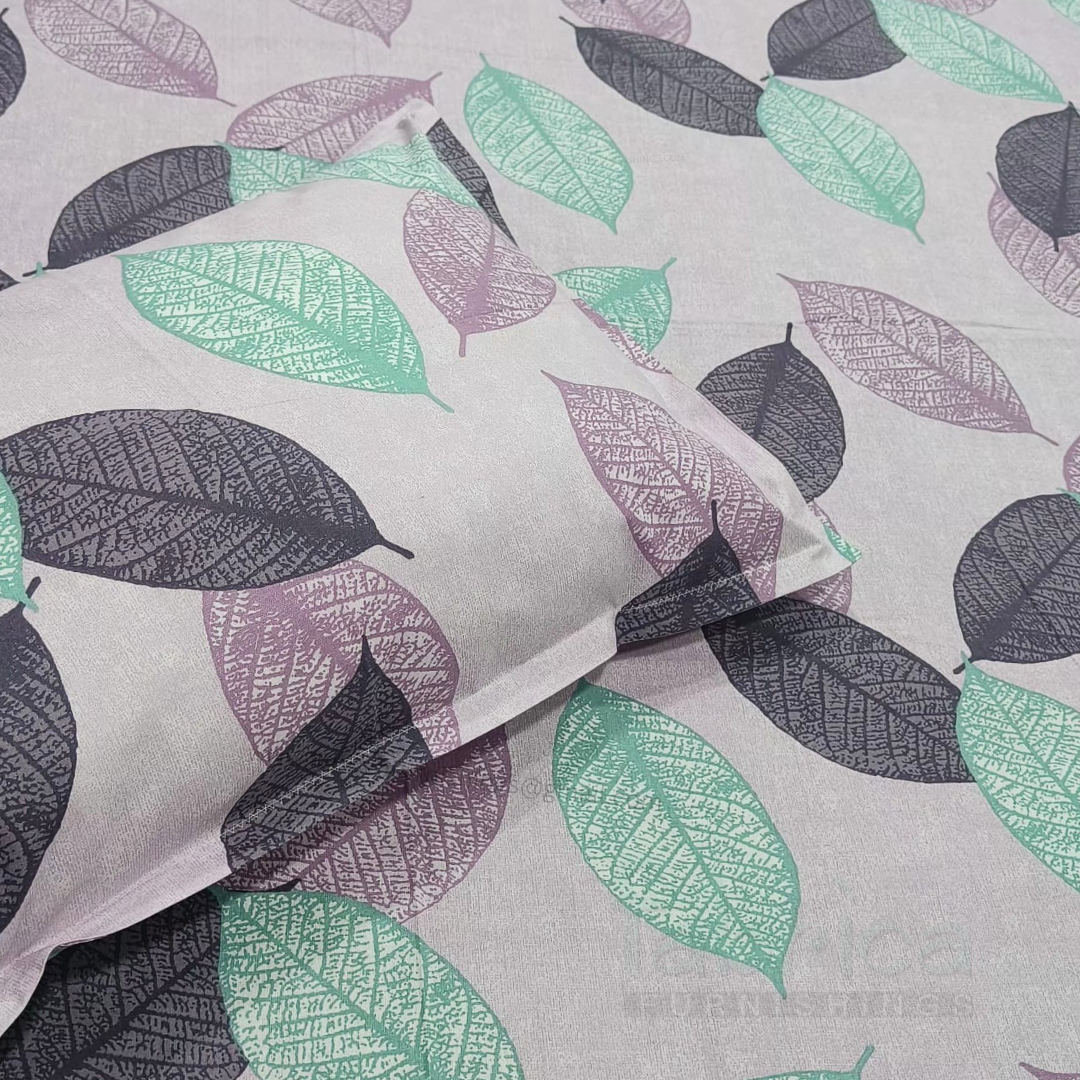 Platinum printed Pure Cotton King Size Bed Sheets