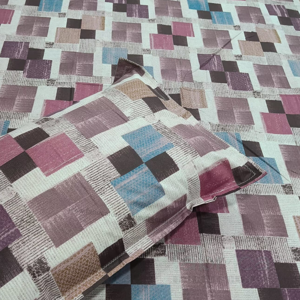 Platinum printed Pure Cotton King Size Bed Sheets