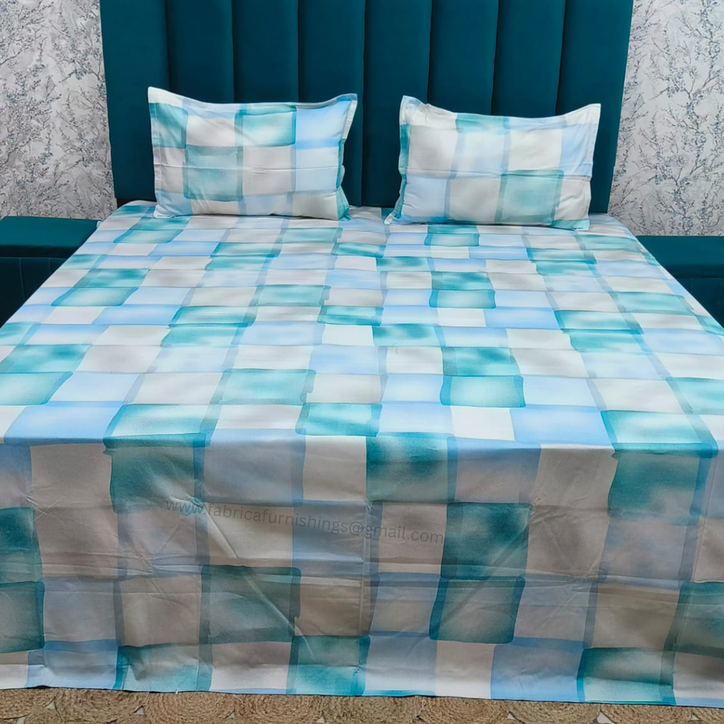 Platinum printed Pure Cotton King Size Bed Sheets