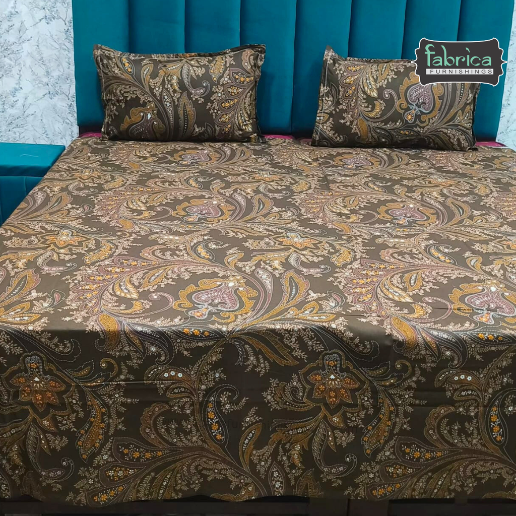 Procian Print Premium Pure Cotton Queen Size Bedsheet