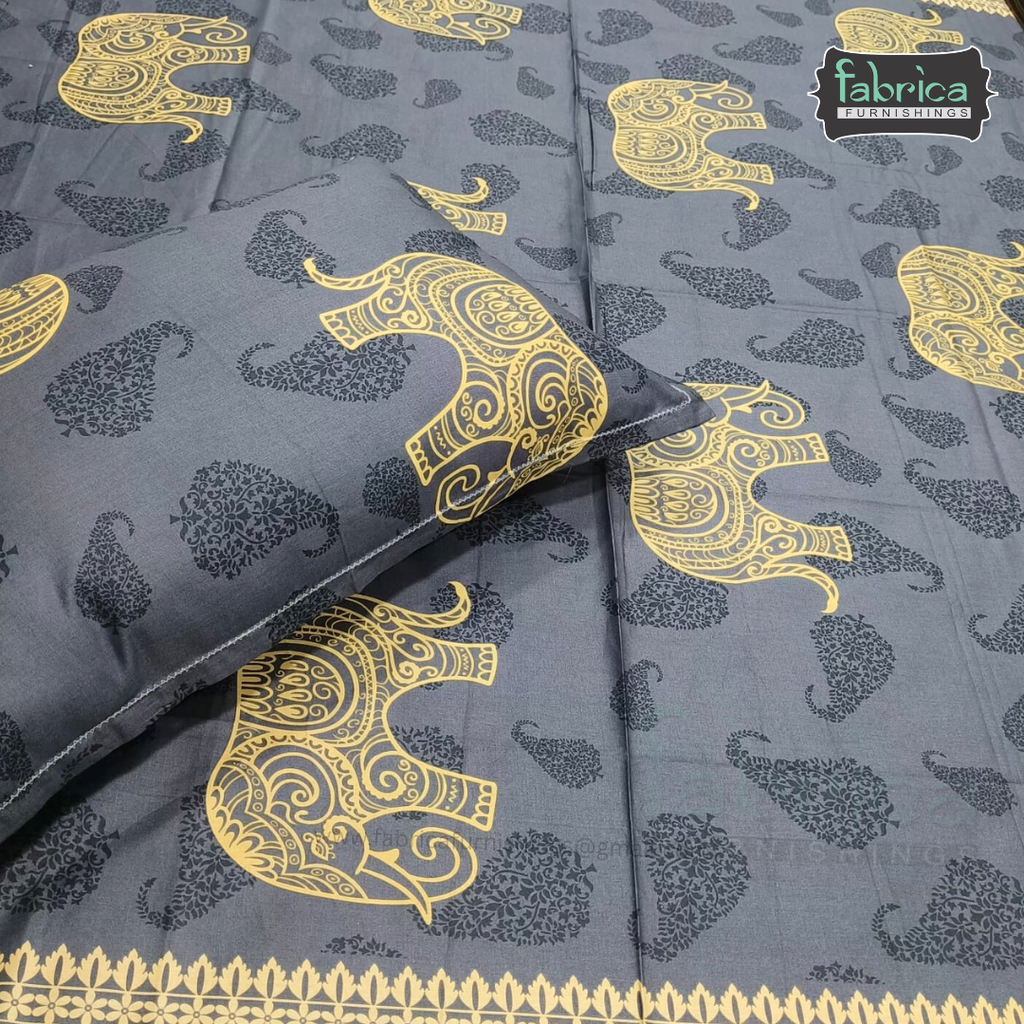 Procian Print Premium Pure Cotton Queen Size Bedsheet