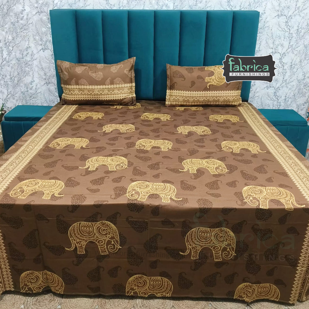Procian Print Premium Pure Cotton Queen Size Bedsheet