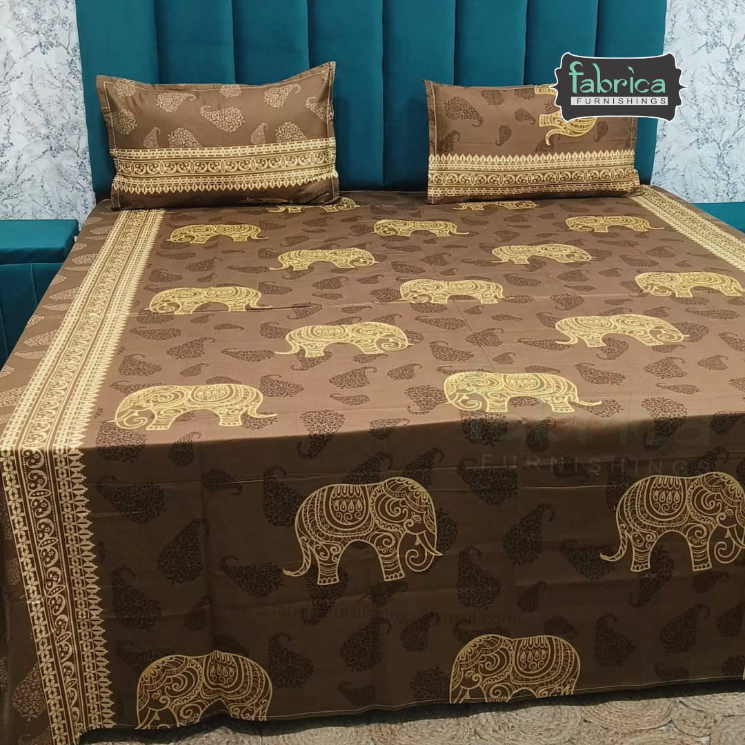 Procian Print Premium Pure Cotton Queen Size Bedsheet