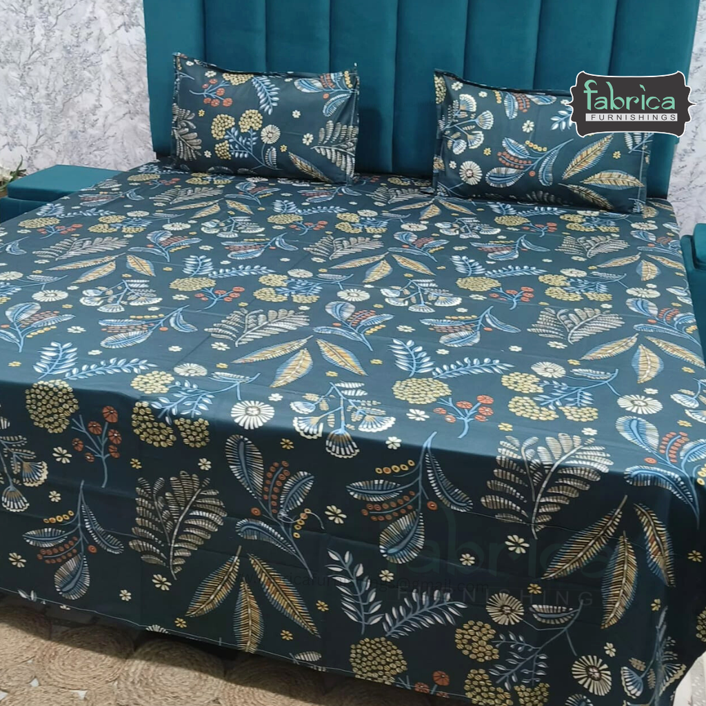 Procian Print Premium Pure Cotton Queen Size Bedsheet