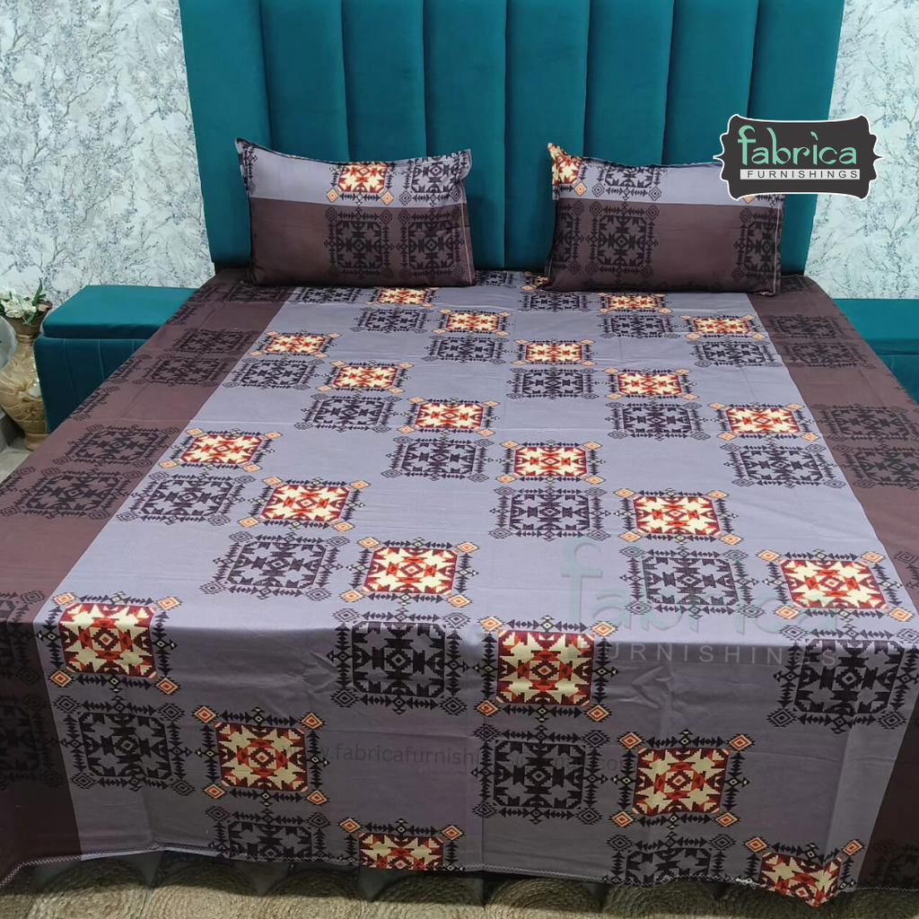 Procian Print Premium Pure Cotton Queen Size Bedsheet