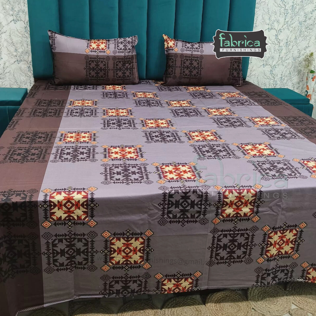 Procian Print Premium Pure Cotton Queen Size Bedsheet