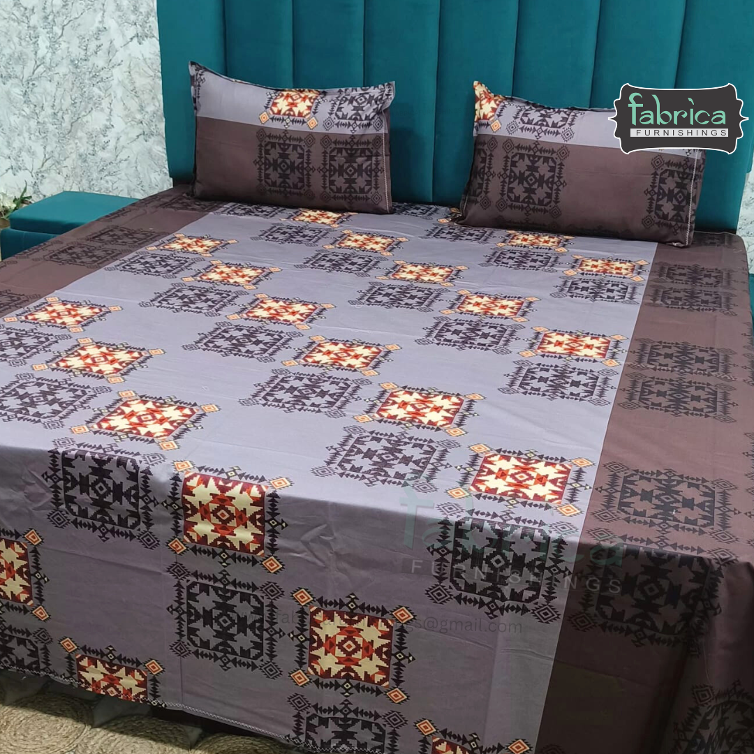 Procian Print Premium Pure Cotton Queen Size Bedsheet