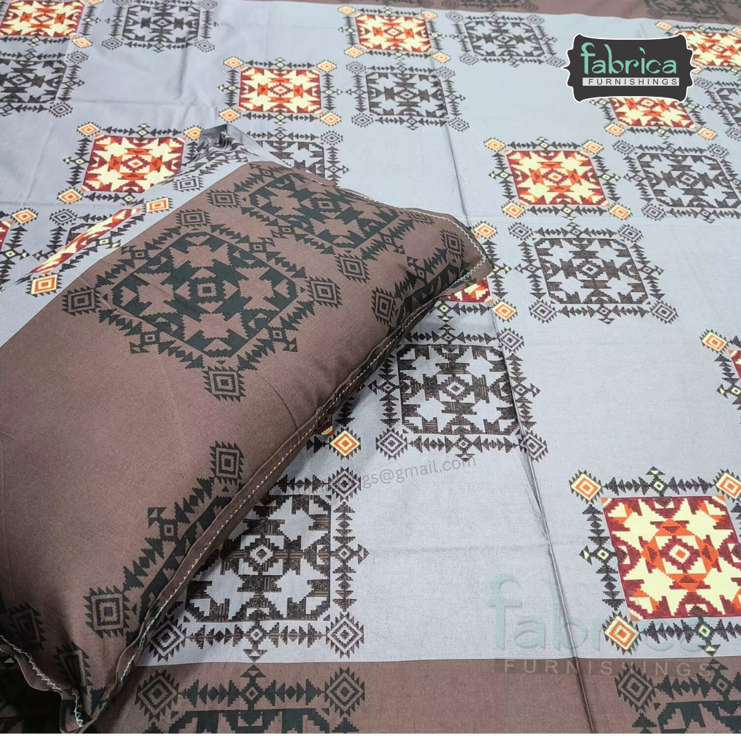 Procian Print Premium Pure Cotton Queen Size Bedsheet