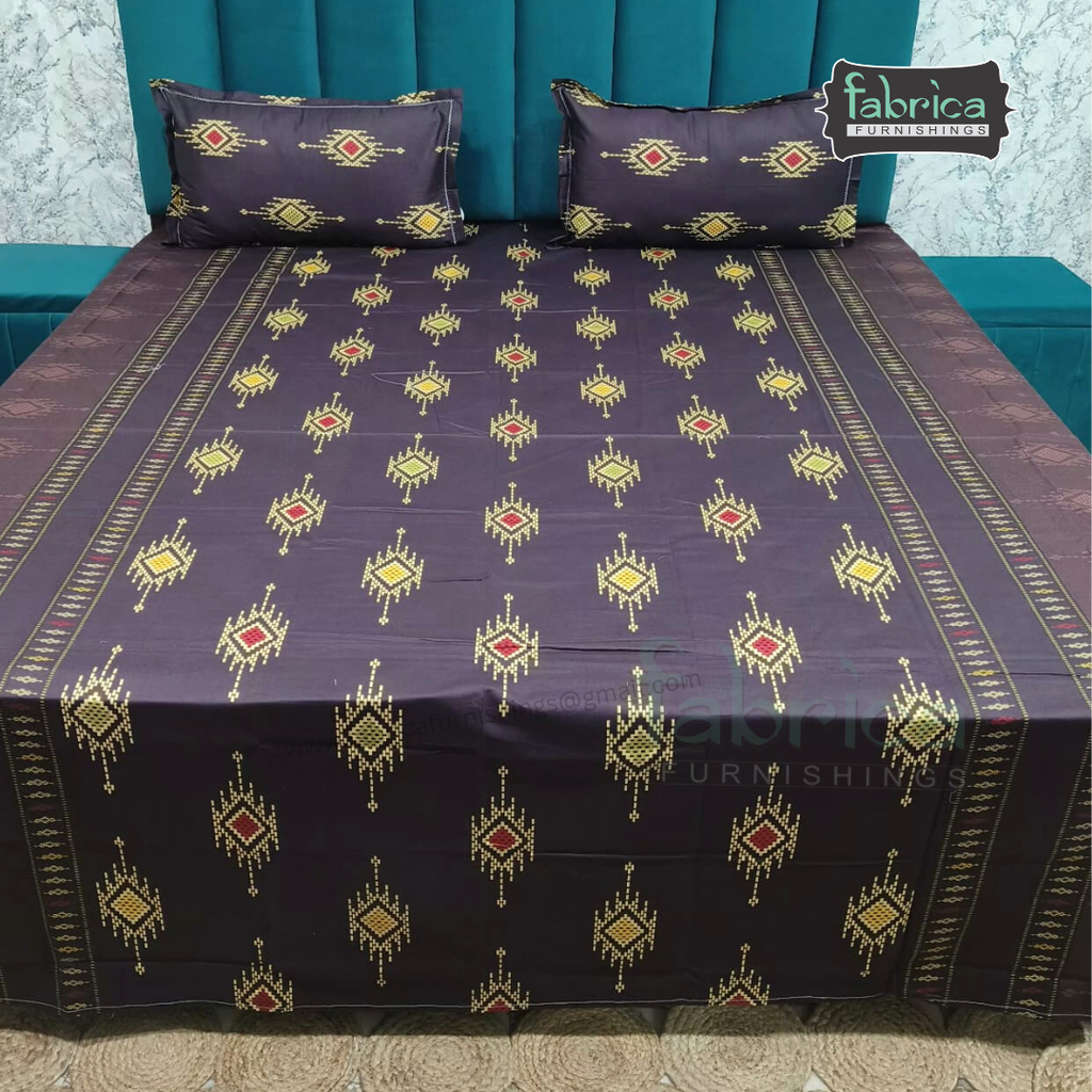 Procian Print Premium Pure Cotton Queen Size Bedsheet