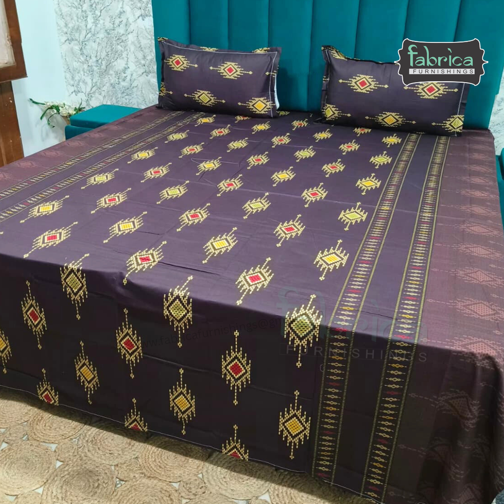 Procian Print Premium Pure Cotton Queen Size Bedsheet