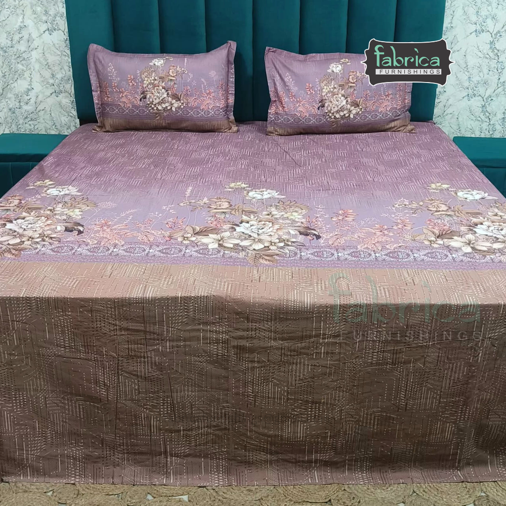 Digital Raga Printed King Size (400 Tc) Pure Cotton Bedsheet