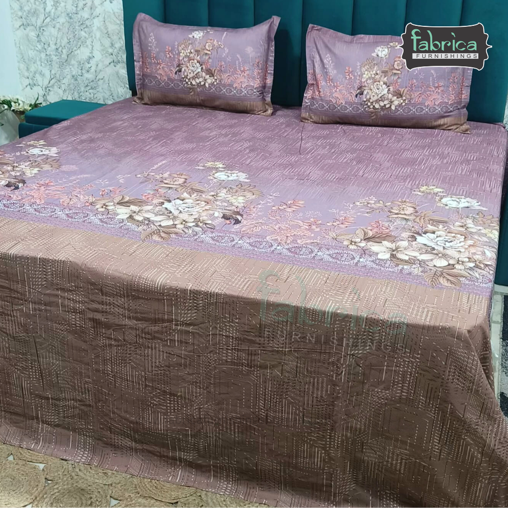 Digital Raga Printed King Size (400 Tc) Pure Cotton Bedsheet