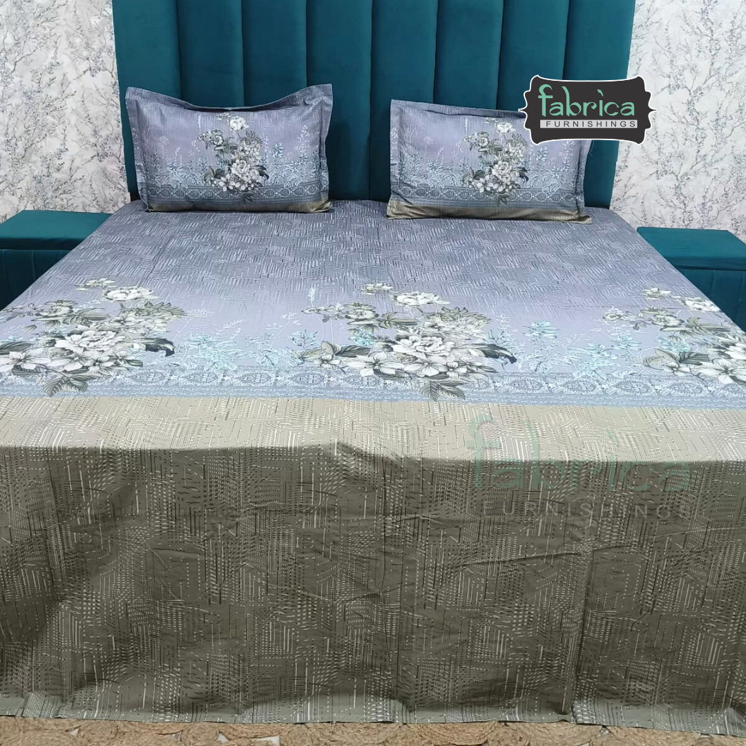 Digital Raga Printed King Size (400 Tc) Pure Cotton Bedsheet