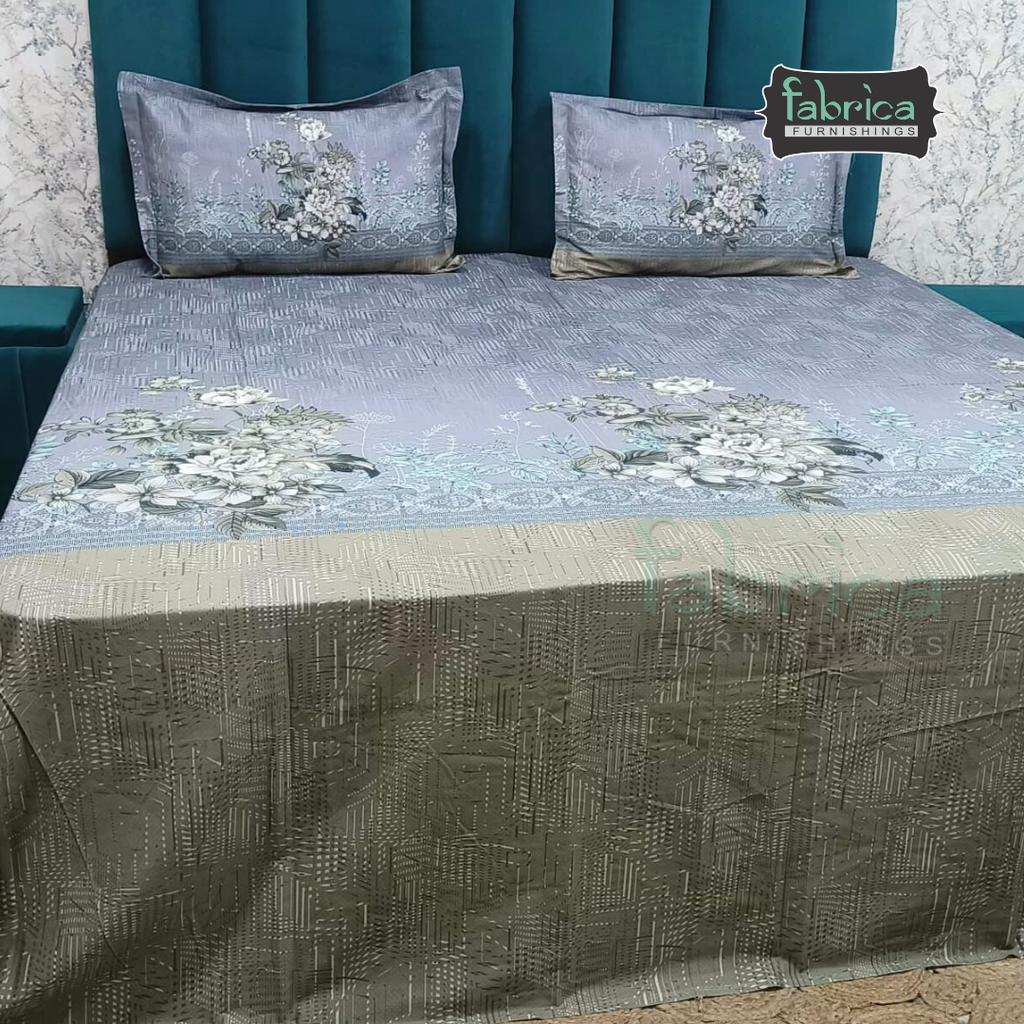 Digital Raga Printed King Size (400 Tc) Pure Cotton Bedsheet