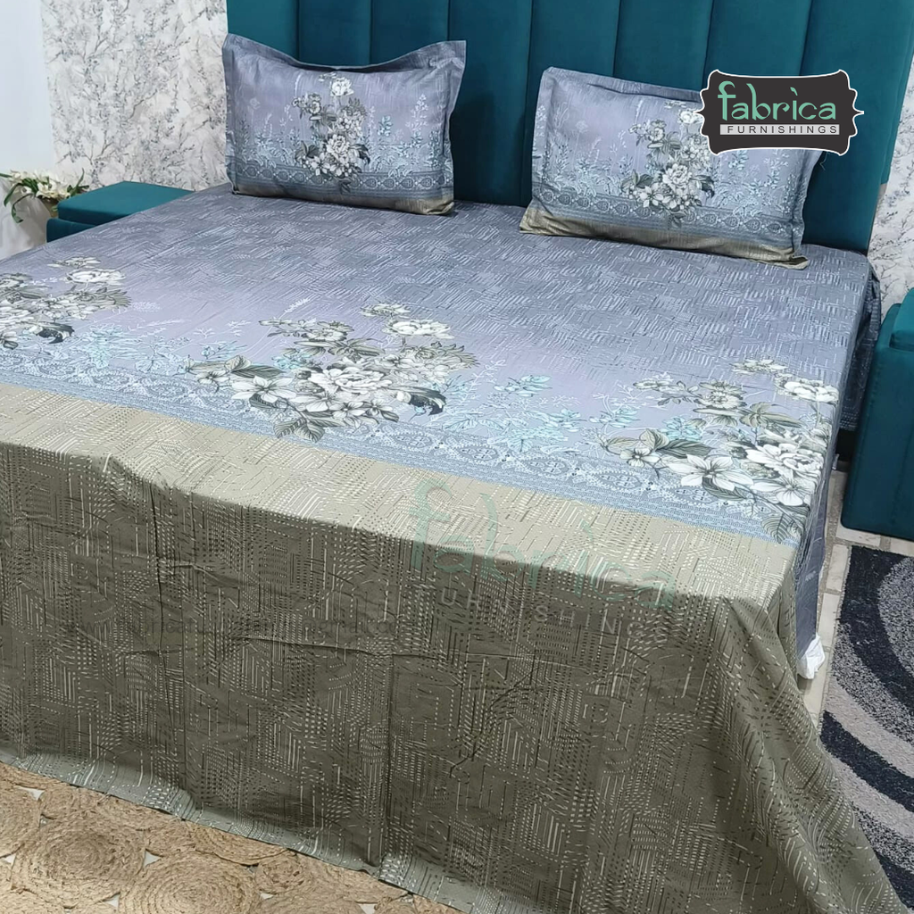 Digital Raga Printed King Size (400 Tc) Pure Cotton Bedsheet