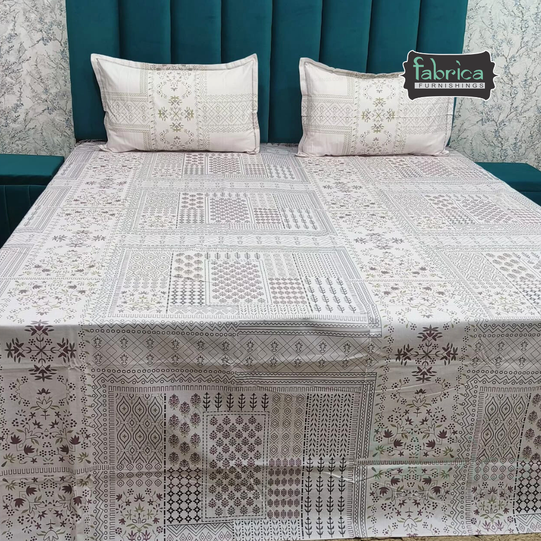 Irish printed  super king size pure cotton bedsheet
