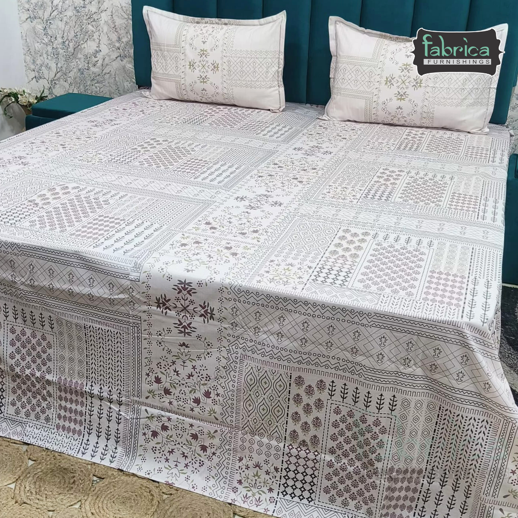 Irish printed  super king size pure cotton bedsheet