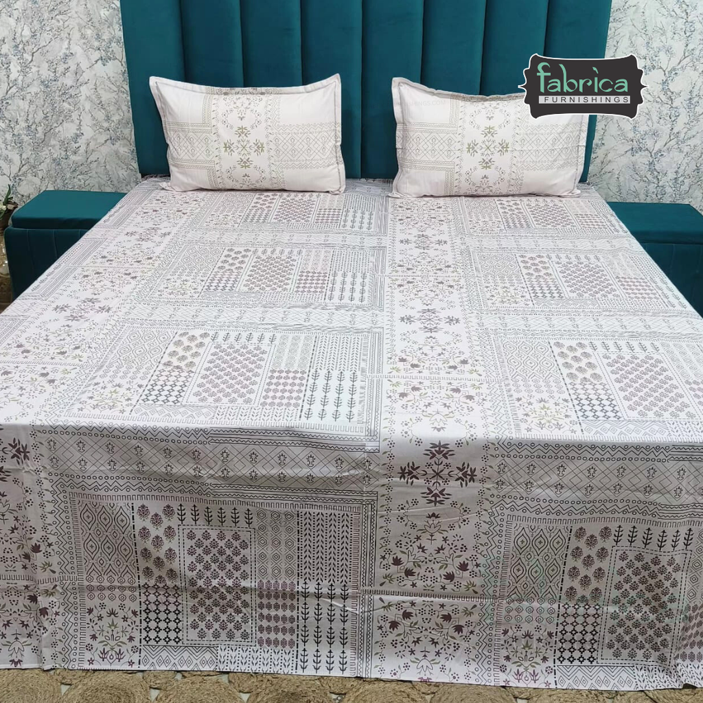 Irish printed  super king size pure cotton bedsheet