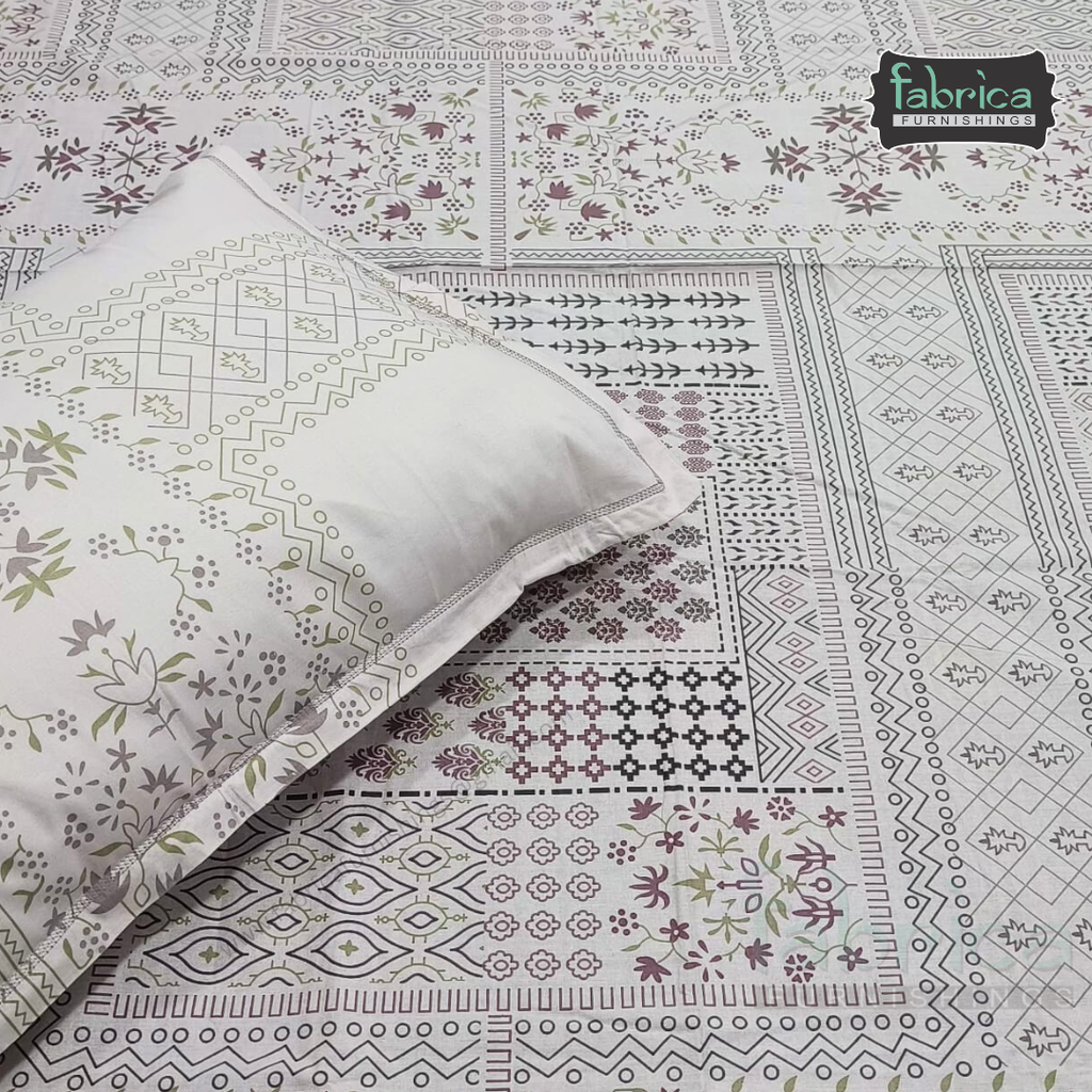 Irish printed  super king size pure cotton bedsheet