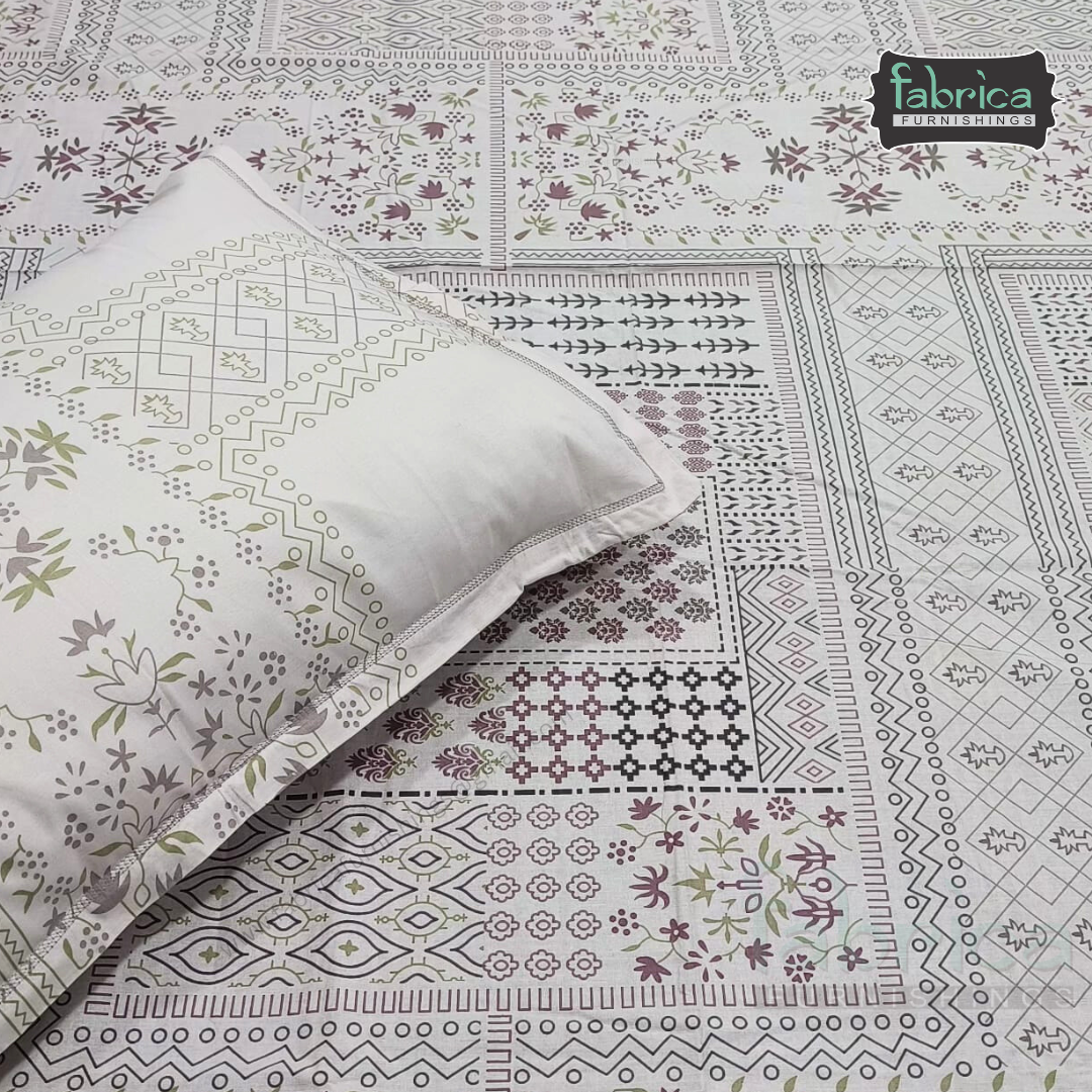 Irish printed  super king size pure cotton bedsheet
