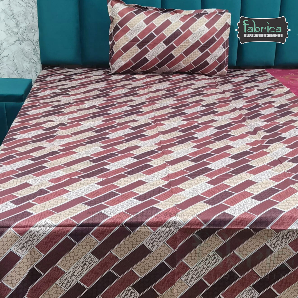 Hosta Printed Pure Cotton Single Bed Sheet