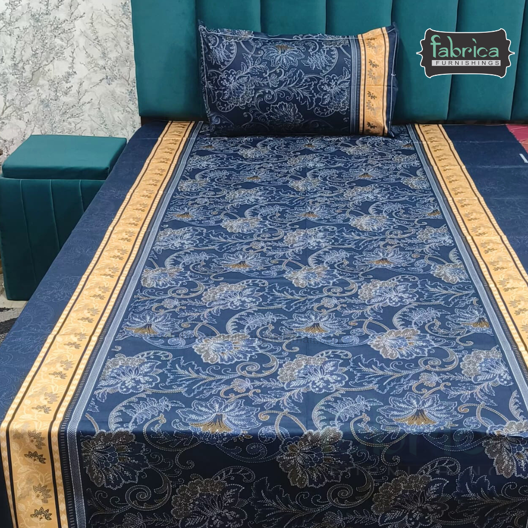 Hosta Printed Pure Cotton Single Bed Sheet