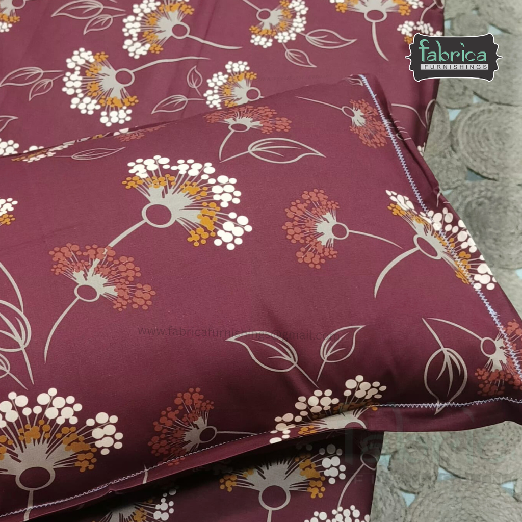 Hosta Printed Pure Cotton Single Bed Sheet