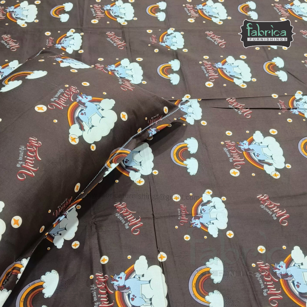 Hosta Printed Pure Cotton Single Bed Sheet