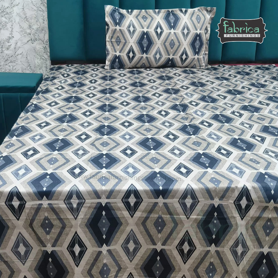 Hosta Printed Pure Cotton Single Bed Sheet