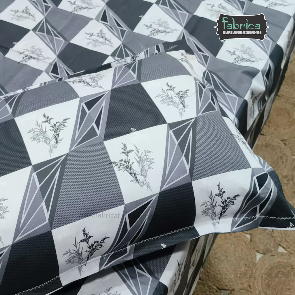 Hosta Printed Pure Cotton Single Bed Sheet