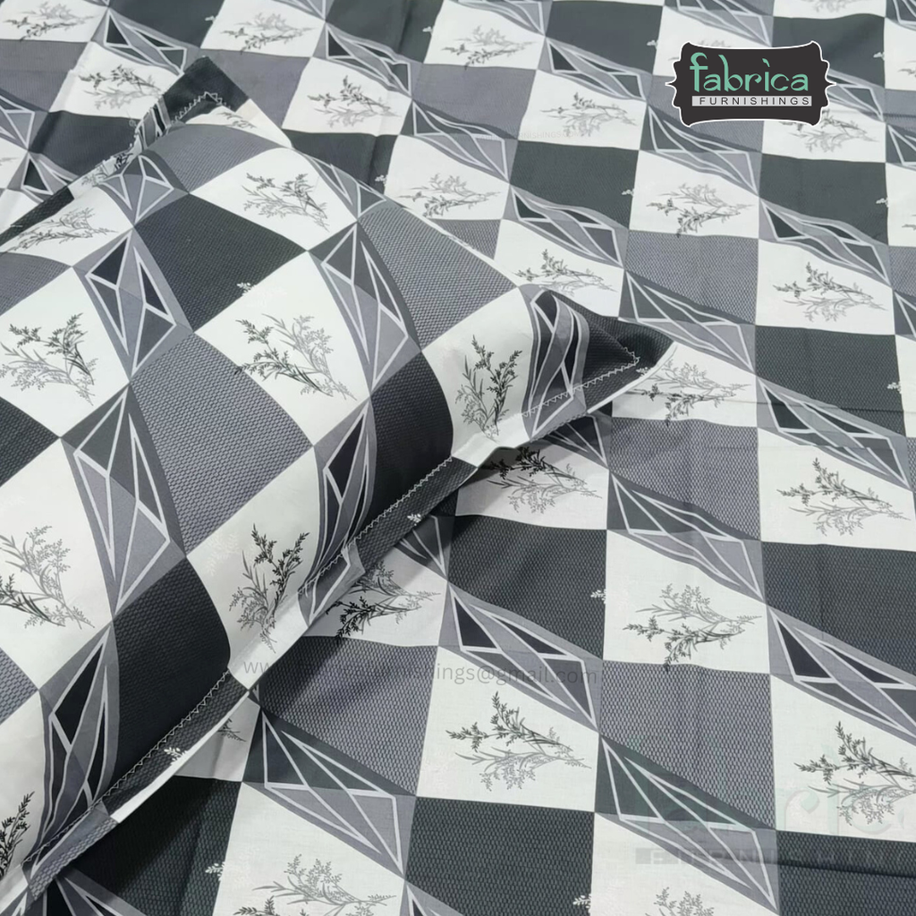 Hosta Printed Pure Cotton Single Bed Sheet