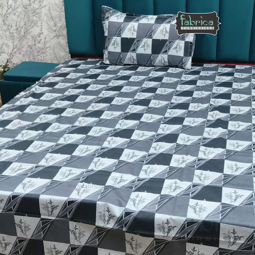 Hosta Printed Pure Cotton Single Bed Sheet